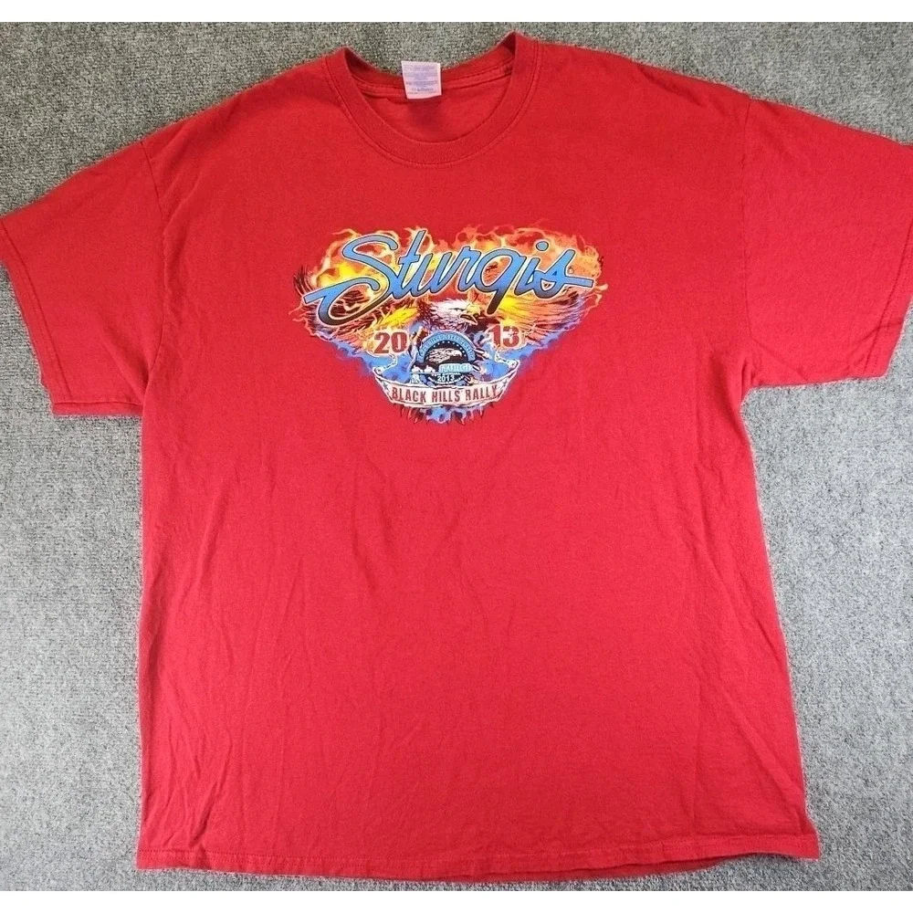Sturgis 2013 black hills‎ rally Mens XL Red Tshirt No Stains Or Flaws 1420